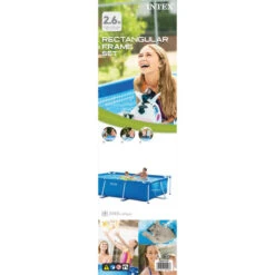 Intex Piscine Rectangular Frame 260x160x65 Cm - Avec Des Accessoires -Équipement De Natation Boutique intex piscine rectangular frame 260x160x65 cm avec des accessoires 3