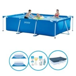 Intex Piscine Rectangular Frame 300x200x75 Cm - Avec Des Accessoires