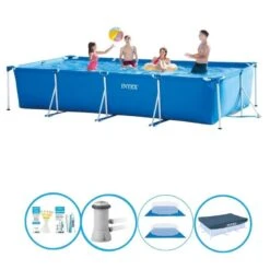 Intex Piscine Rectangular Frame - Forfait Piscine - 450x220x84 Cm