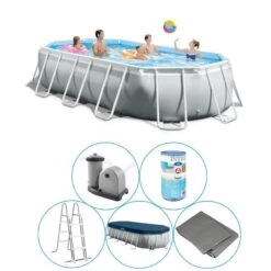 Intex - Prism Frame - Piscine - 503x274x122 Cm - Ovale - Piscine Intérieure