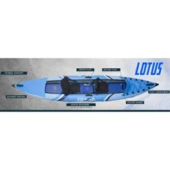 Kayak Gonflable Lotus 2 Places - Max 120kg - 310x85cm (10'2x33") - Bleu 9 Kayak Gonflable Lotus 2 Places - Max 120kg - 310x85cm (10'2x33") - Bleu -Équipement De Natation Boutique kayak gonflable lotus 2 places max 120kg 310x85cm 102x33 bleu 2