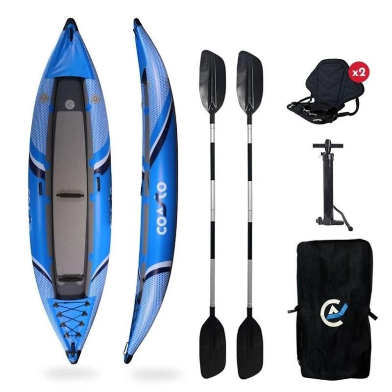 Kayak Gonflable Lotus 2 Places - Max 120kg - 310x85cm (10'2x33") - Bleu 1 Kayak Gonflable Lotus 2 Places - Max 120kg - 310x85cm (10'2x33") - Bleu