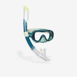 Kit De Snorkeling Masque 100 COMFORT Tuba DRYTOP Adulte Vert