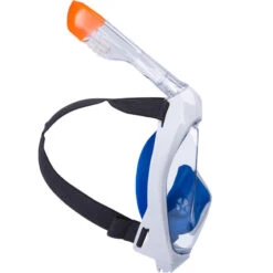 Kit De Snorkeling Masque Easybreath 500 Palmes Adulte - Bleu -Équipement De Natation Boutique kit de snorkeling masque easybreath 500 palmes adulte bleu 4