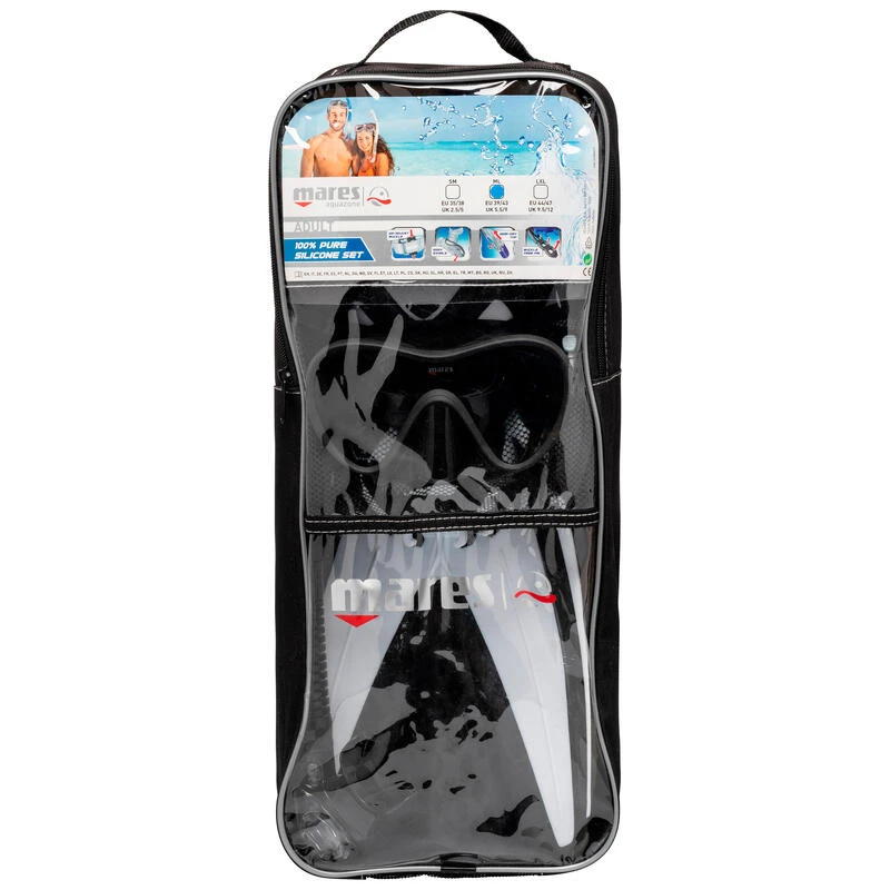 Mares Kit De Snorkeling Palmes Masque Et Tuba - Kit Tropical Noir Et Blanc 9 Mares Kit De Snorkeling Palmes Masque Et Tuba - Kit Tropical Noir Et Blanc – Image 9