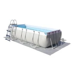 Kit Grande Piscine Tubulaire Topaze Grise, Piscine 4x2m, Pompe, Bâche, Tapis De -Équipement De Natation Boutique kit grande piscine tubulaire topaze grise piscine 4x2m pompe bache tapis de 1