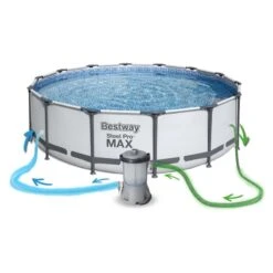 Kit Piscine Bestway STEEL PRO MAX Ronde Ø427x107cm -Équipement De Natation Boutique kit piscine bestway steel pro max ronde o427x107cm 3