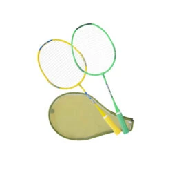 Lot De Raquettes De Badminton Enfant BR 130 - Vert/Miel -Équipement De Natation Boutique lot de raquettes de badminton enfant br 130 vertmiel 3