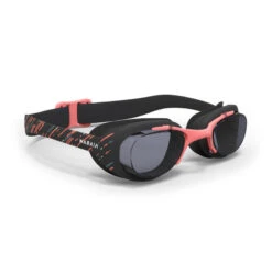 Lunettes De Natation XBASE - Verres Clairs - Taille Unique - Noir Rose Vert