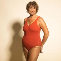 Maillot De Bain 1 Pièce Aquagym Femme Ines Rouge