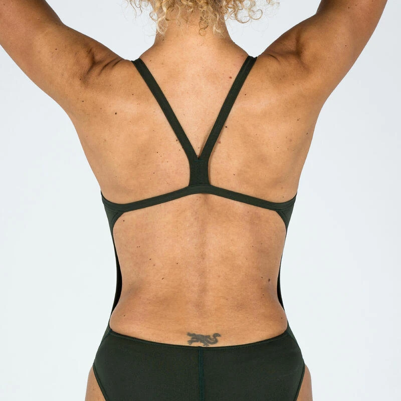 Maillot De Bain 1 Pièce ARENA SOLID Kaki Foncé 3 Maillot De Bain 1 Pièce ARENA SOLID Kaki Foncé – Image 3