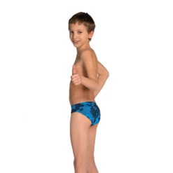Maillot De Bain Slip Enfant ARENA CAMO Bleu -Équipement De Natation Boutique maillot de bain slip enfant arena camo bleu 2