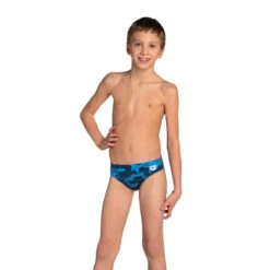 Maillot De Bain Slip Enfant ARENA CAMO Bleu