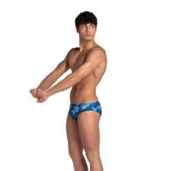 Maillot De Bain Slip Homme ARENA CAMO Bleu