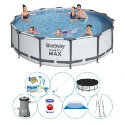 Offre Combinée De Piscine - Bestway Steel Pro MAX Ronde 427x107 Cm