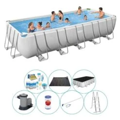 Pack De Piscine - Bestway Power Steel Rectangulaire 640x274x132 Cm