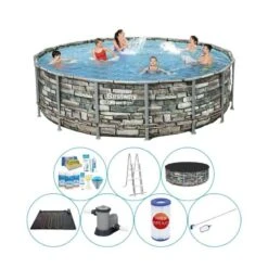 Pack De Piscine - Bestway Power Steel Ronde 488x122 Cm