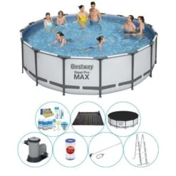 Pack De Piscine - Bestway Steel Pro MAX Ronde 488x122 Cm