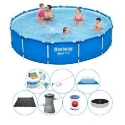 Pack De Piscine - Bestway Steel Pro Rectangulaire 396x84 Cm