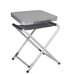 PACK MIDLAND Tabouret Pliant Aluminium Poz Ultra Compact + Plateau Gris