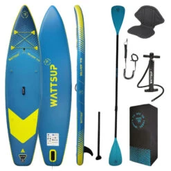 Pack Stand Up Paddle Gonflable Avec Un Siège Kayak Wattsup Silver 11'6 33" 6"