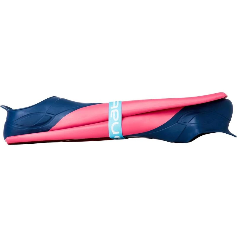 Palmes De Natation Trainfins 500 Bleu Rose 3 Palmes De Natation Trainfins 500 Bleu Rose – Image 3