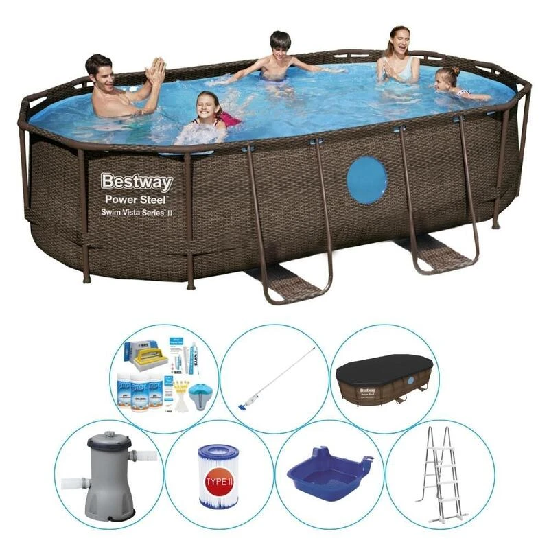 Paquet Confort De La Piscine - Bestway Power Steel Swim Vista 427x250x100 Cm 1 Paquet Confort De La Piscine - Bestway Power Steel Swim Vista 427x250x100 Cm