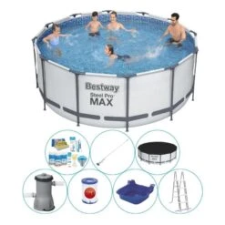 Paquet Confort De La Piscine - Bestway Steel Pro MAX Ronde 366x122 Cm