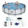 Paquet De Piscine Tout En 1 - Bestway Steel Pro MAX Ronde 457x107 Cm