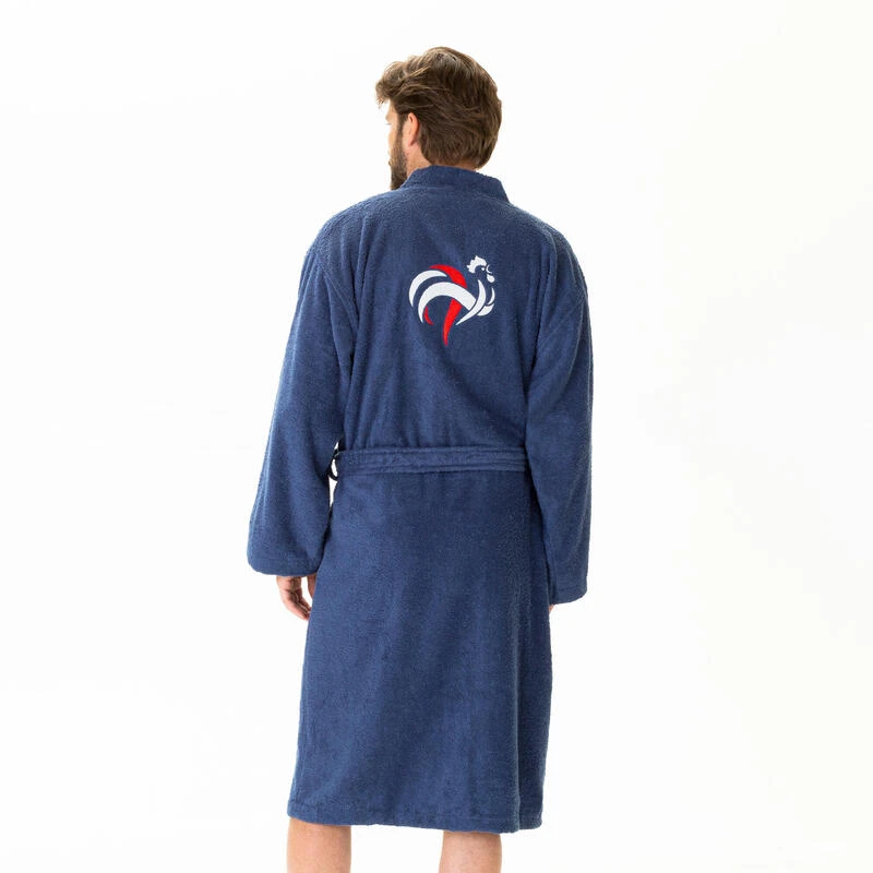 Peignoir De Bain Adulte 100% Coton Equipe De France De Football 2 Peignoir De Bain Adulte 100% Coton Equipe De France De Football – Image 2