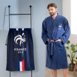Peignoir De Bain Adulte 100% Coton Equipe De France De Football 9 Peignoir De Bain Adulte 100% Coton Equipe De France De Football -Équipement De Natation Boutique peignoir de bain adulte 100 coton equipe de france de football 2