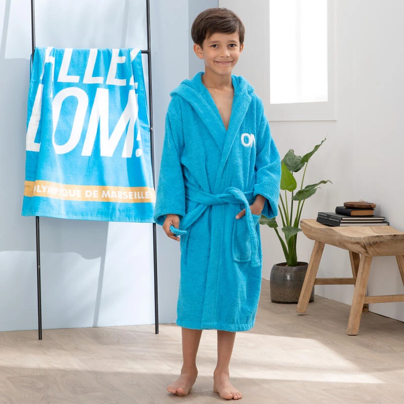 Peignoir De Bain Enfant 100% Coton Football Marseille - 1899 3 Peignoir De Bain Enfant 100% Coton Football Marseille - 1899 – Image 3