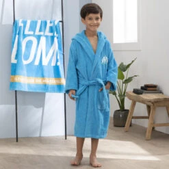 Peignoir De Bain Enfant 100% Coton Football Marseille - 2020 -Équipement De Natation Boutique peignoir de bain enfant 100 coton football marseille 2020 2