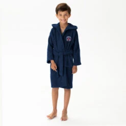 Peignoir De Bain Enfant 100% Coton Football Paris - Tricolore