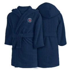 Peignoir De Bain Enfant 100% Coton Football Paris - Tricolore -Équipement De Natation Boutique peignoir de bain enfant 100 coton football paris tricolore 4