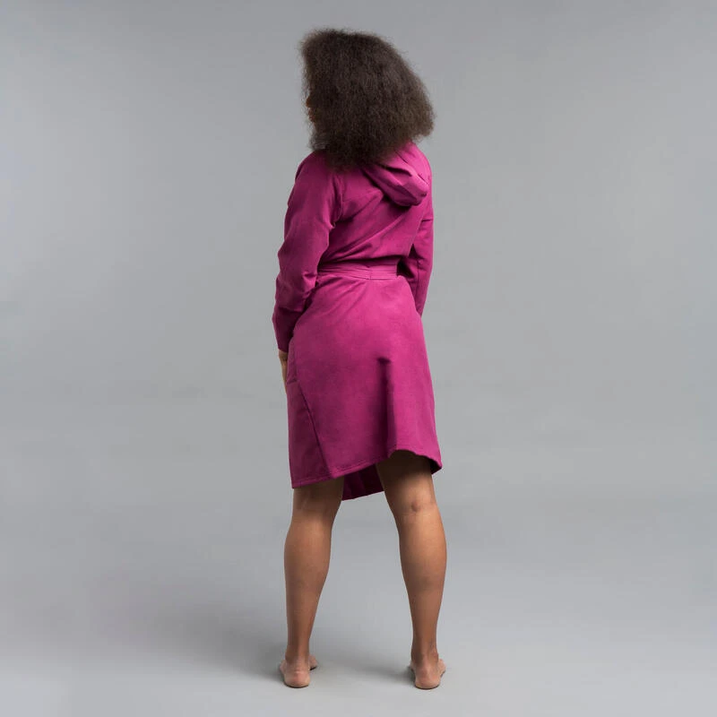 Peignoir De Bain Femme Microfibre Compact Violet 4 Peignoir De Bain Femme Microfibre Compact Violet – Image 4