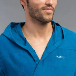 Peignoir De Bain Homme Microfibre Compact Bleu Indigo 9 Peignoir De Bain Homme Microfibre Compact Bleu Indigo -Équipement De Natation Boutique peignoir de bain homme microfibre compact bleu indigo 4