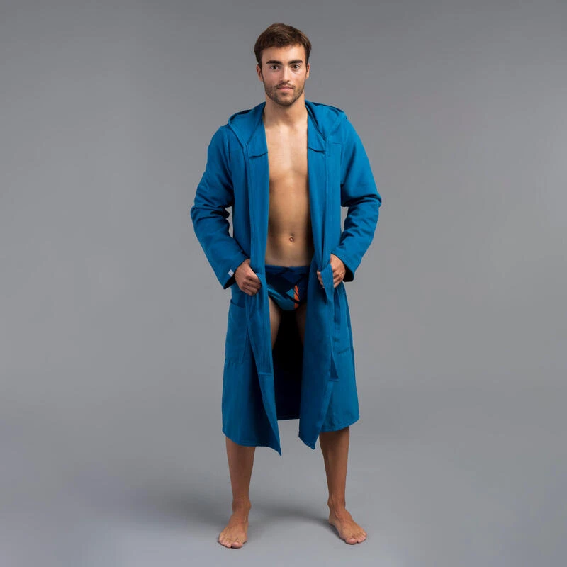 Peignoir De Bain Homme Microfibre Compact Bleu Indigo 1 Peignoir De Bain Homme Microfibre Compact Bleu Indigo