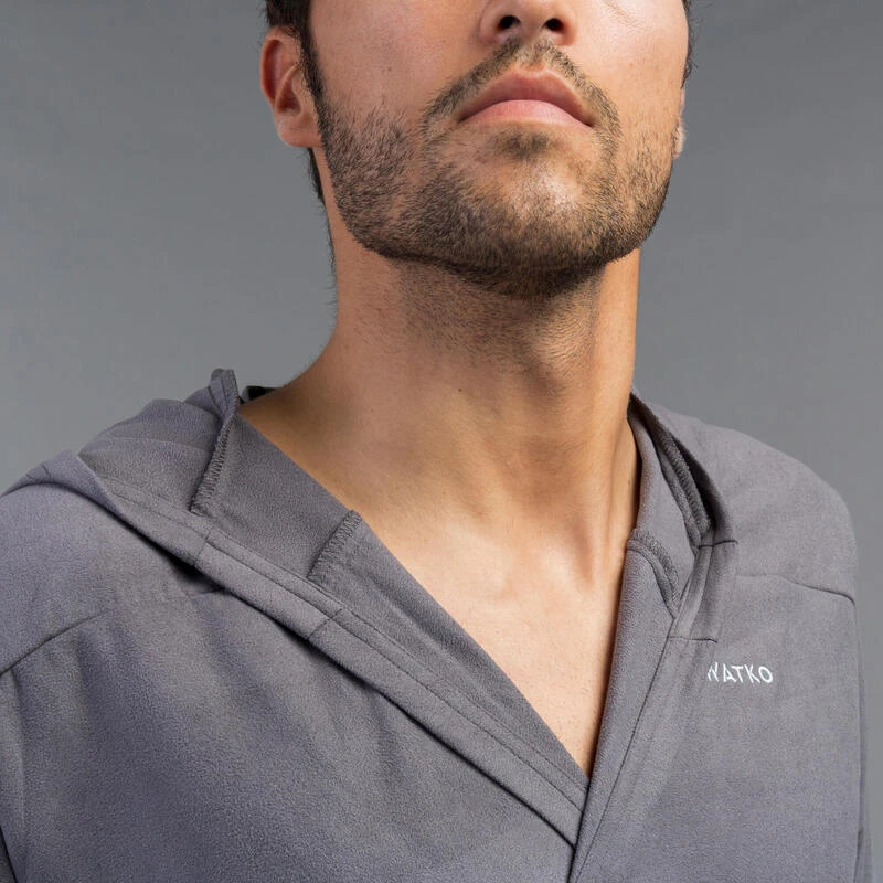 Peignoir De Bain Homme Microfibre Compact Gris 5 Peignoir De Bain Homme Microfibre Compact Gris – Image 5