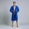 PEIGNOIR DE BAIN HOMME WATER POLO COTON EPAIS BLEU CLAIR