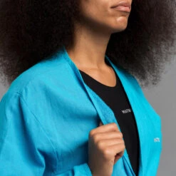 PEIGNOIR DE BAIN UNISEXE COTON BLEU -Équipement De Natation Boutique peignoir de bain unisexe coton bleu 4