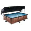 EXIT TOYS Piscine 300x200x65cm Avec Voile D'ombrage Et Pompe Filtrante