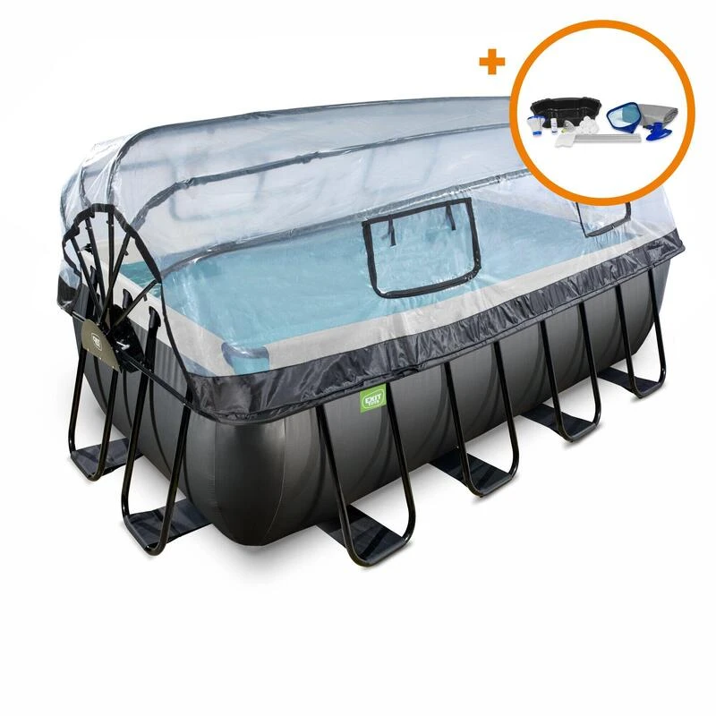 EXIT TOYS Piscine 400x200x122cm Avec Kit D'accessoires 1 EXIT TOYS Piscine 400x200x122cm Avec Kit D'accessoires