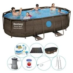 Piscine Avec Accessoires - Bestway Power Steel Swim Vista 427x250x100 Cm