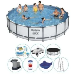 Piscine Avec Des Accessoires - Bestway Steel Pro MAX Ronde 549x122 Cm