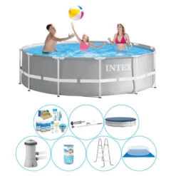 Piscine Avec Des Accessoires - Intex Prism Frame Ronde 366x99 Cm