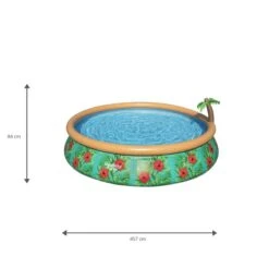 Piscine Bestway FAST SET PARADISE PALMS Ø457x84cm -Équipement De Natation Boutique piscine bestway fast set paradise palms o457x84cm 3