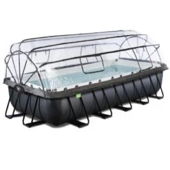 EXIT TOYS Piscine Couverte 540x250x100cm Avec Pompe Filtrante à Sable Et &agra