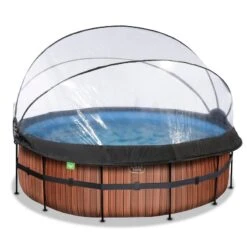 EXIT TOYS Piscine Couverte ø427x122cm Avec Pompe Filtrante à Sable Et &
