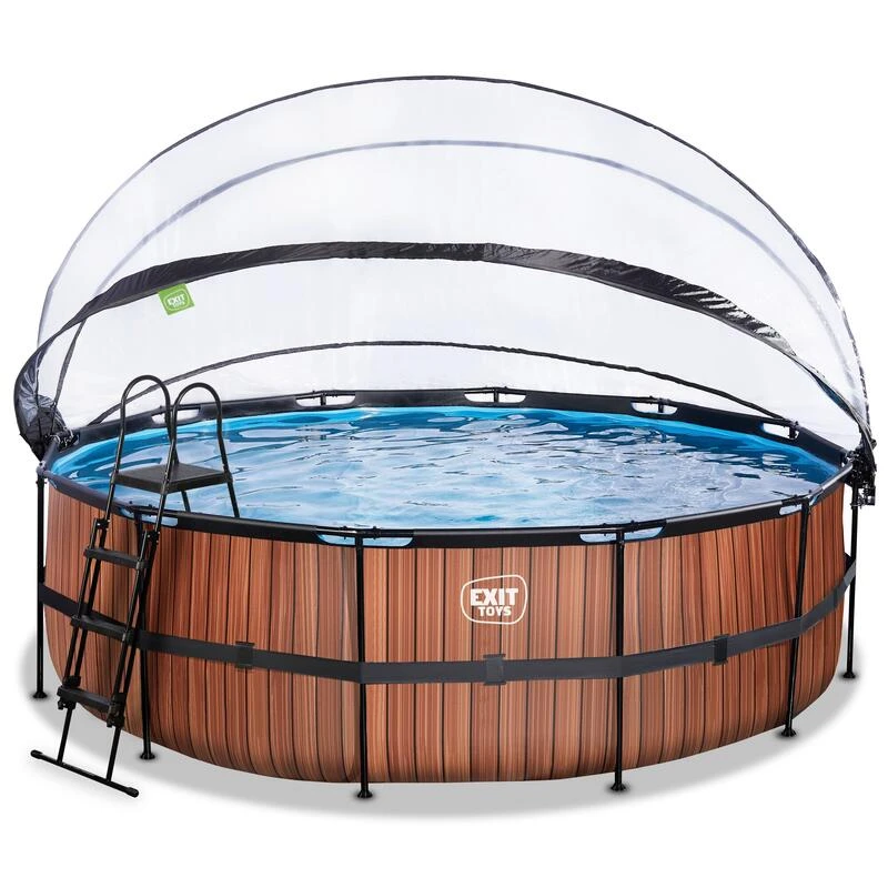 EXIT TOYS Piscine Couverte ø450x122cm Avec Pompe Filtrante à Sable Et & 2 EXIT TOYS Piscine Couverte ø450x122cm Avec Pompe Filtrante à Sable Et & – Image 2
